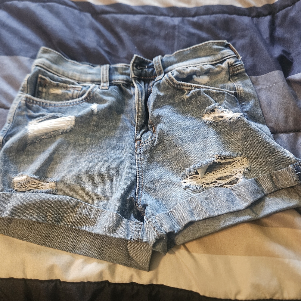 Distressed Denim Women Shorts